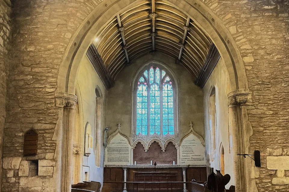 An image of the chancel in St Michael's Church taken from the Nave
