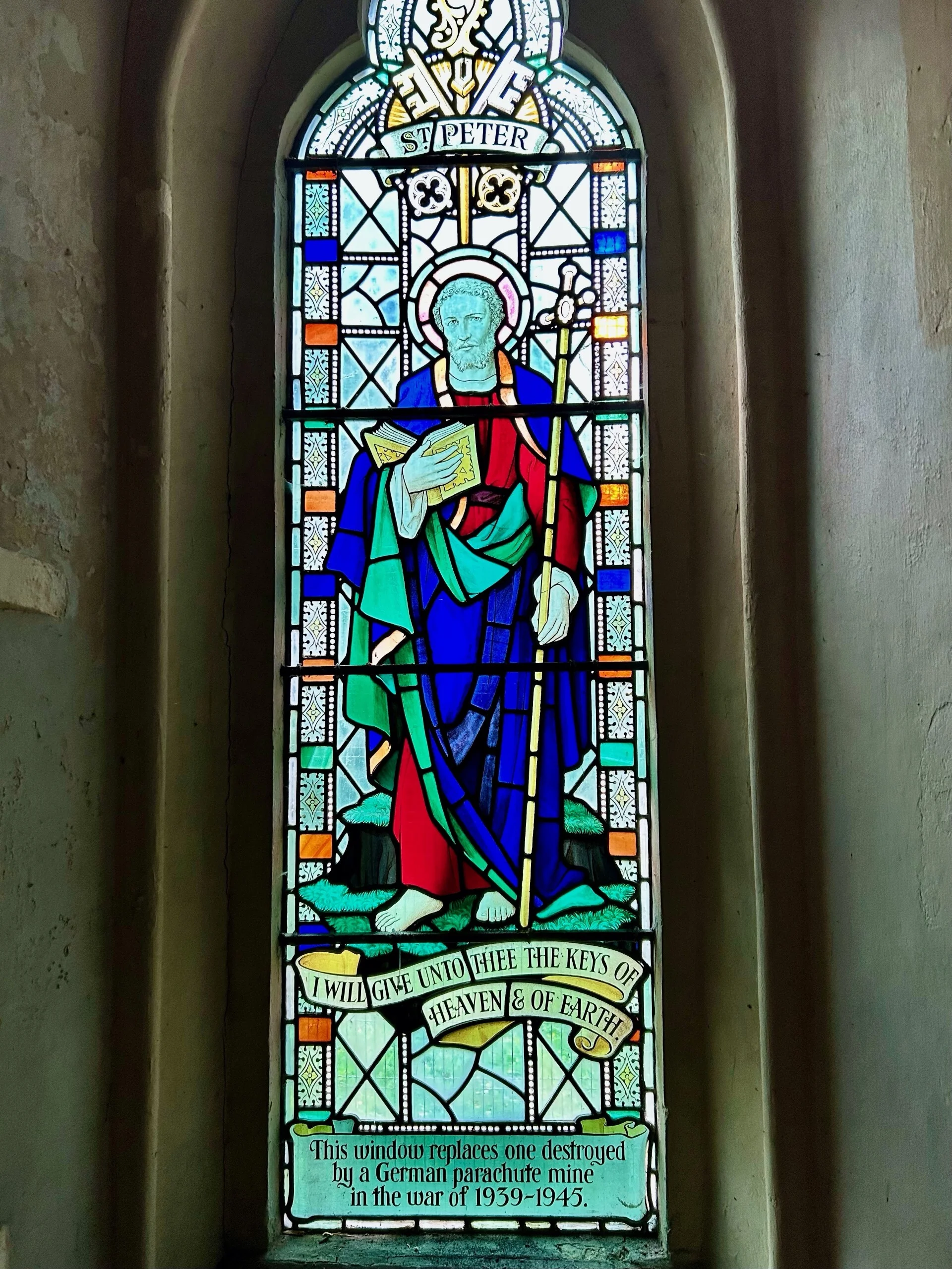 St Peters window Claydon repaired