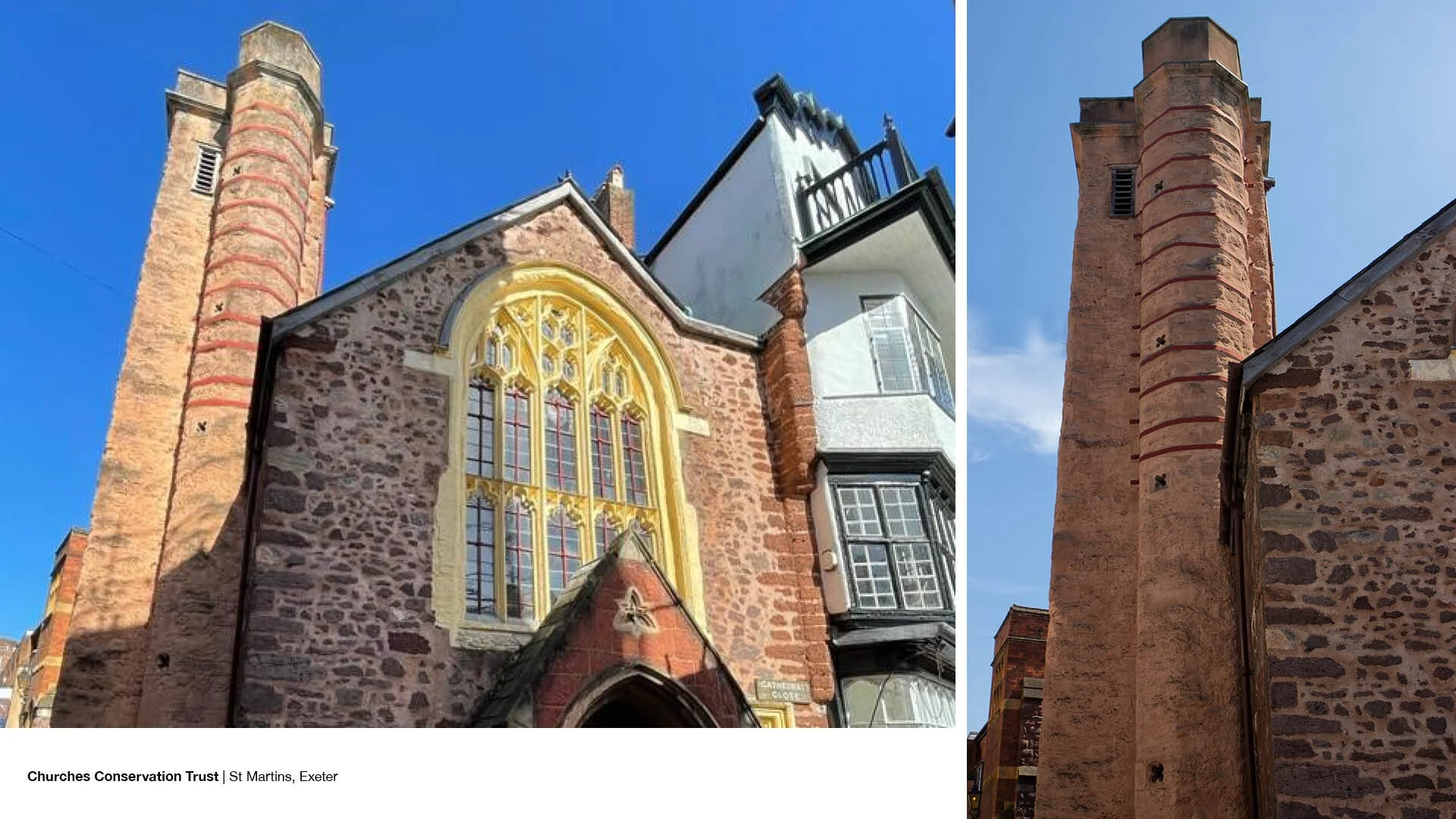 Exeter St Martins Exterior in two different angles