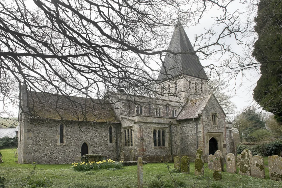 Church exterior with two-storey north porch