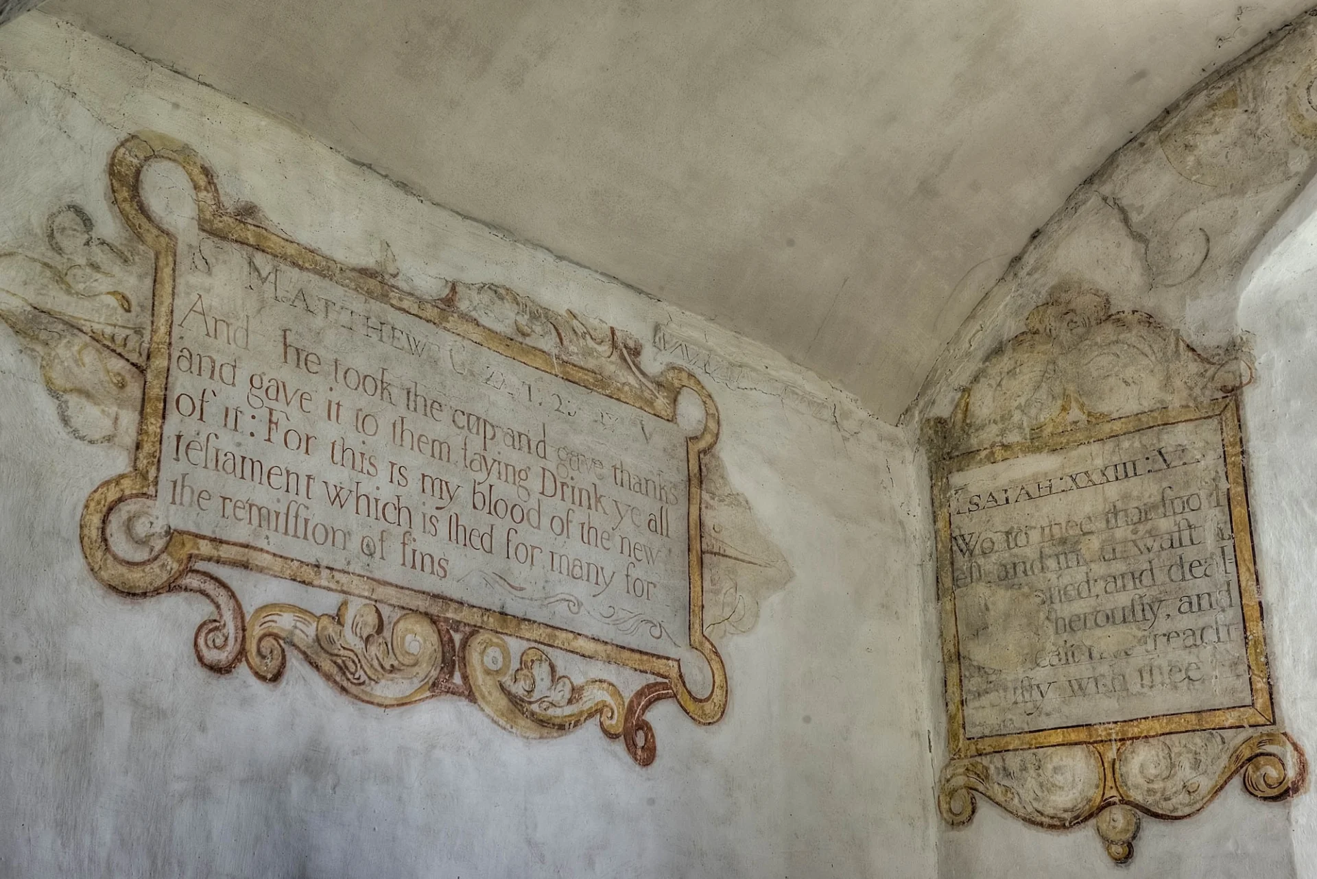 seventeenth-century texts painted on the walls