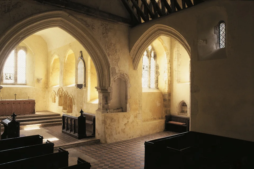 white washed interior