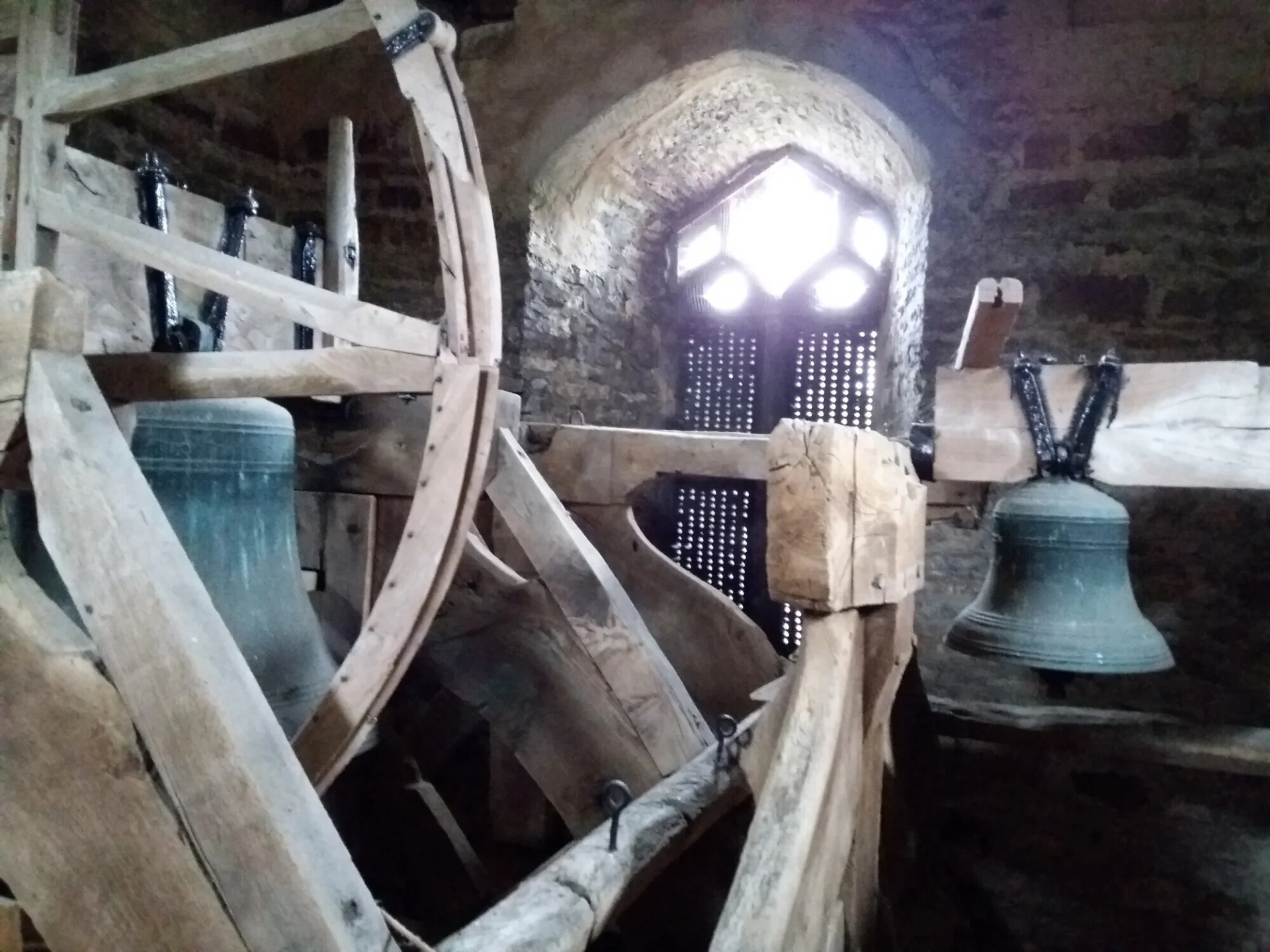 Picture of the bells and its mechanisms