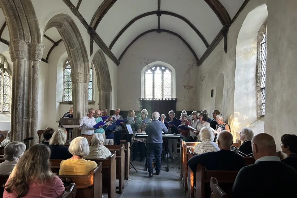 Tapestry Choir in St Nonna's Church Bradstone