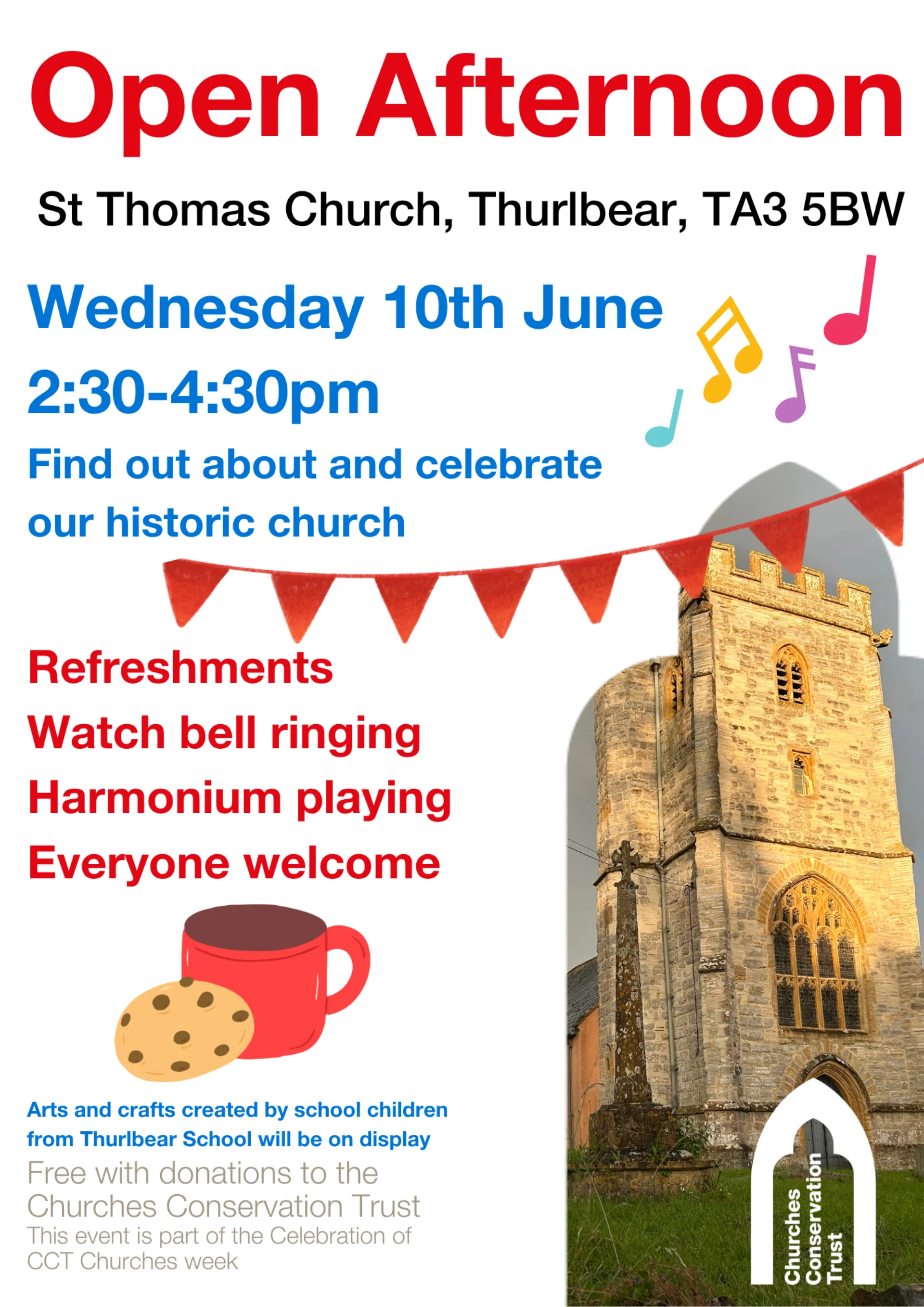 Thurlbear Open Day 10th June 14:30-16:30 2026 A4 Poster
