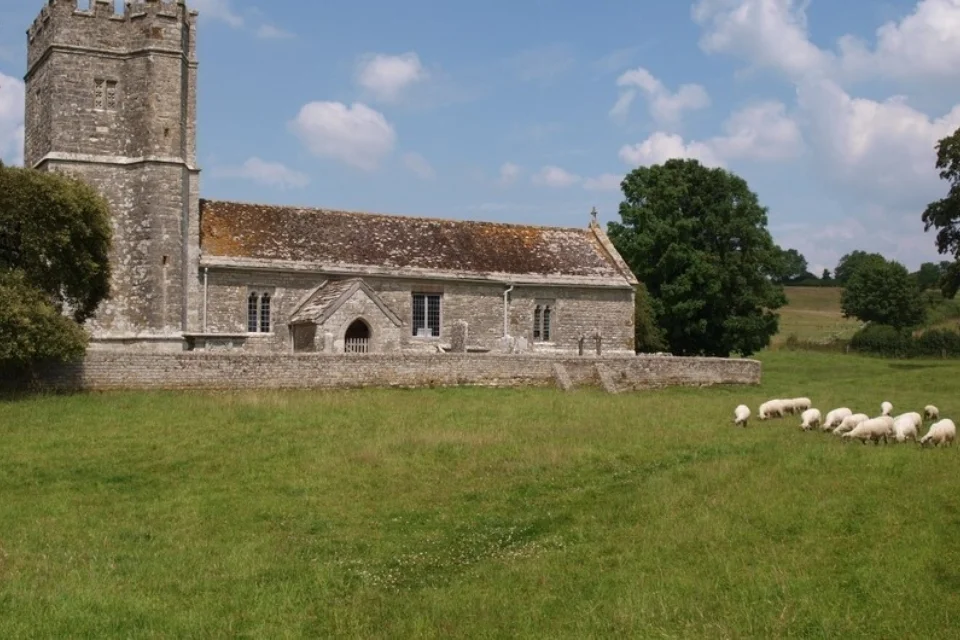 View of the exterior from the surrounding fields