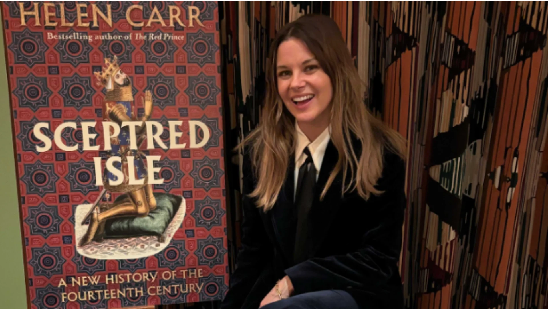 Helen Car showing cover of Sceptred Isle.