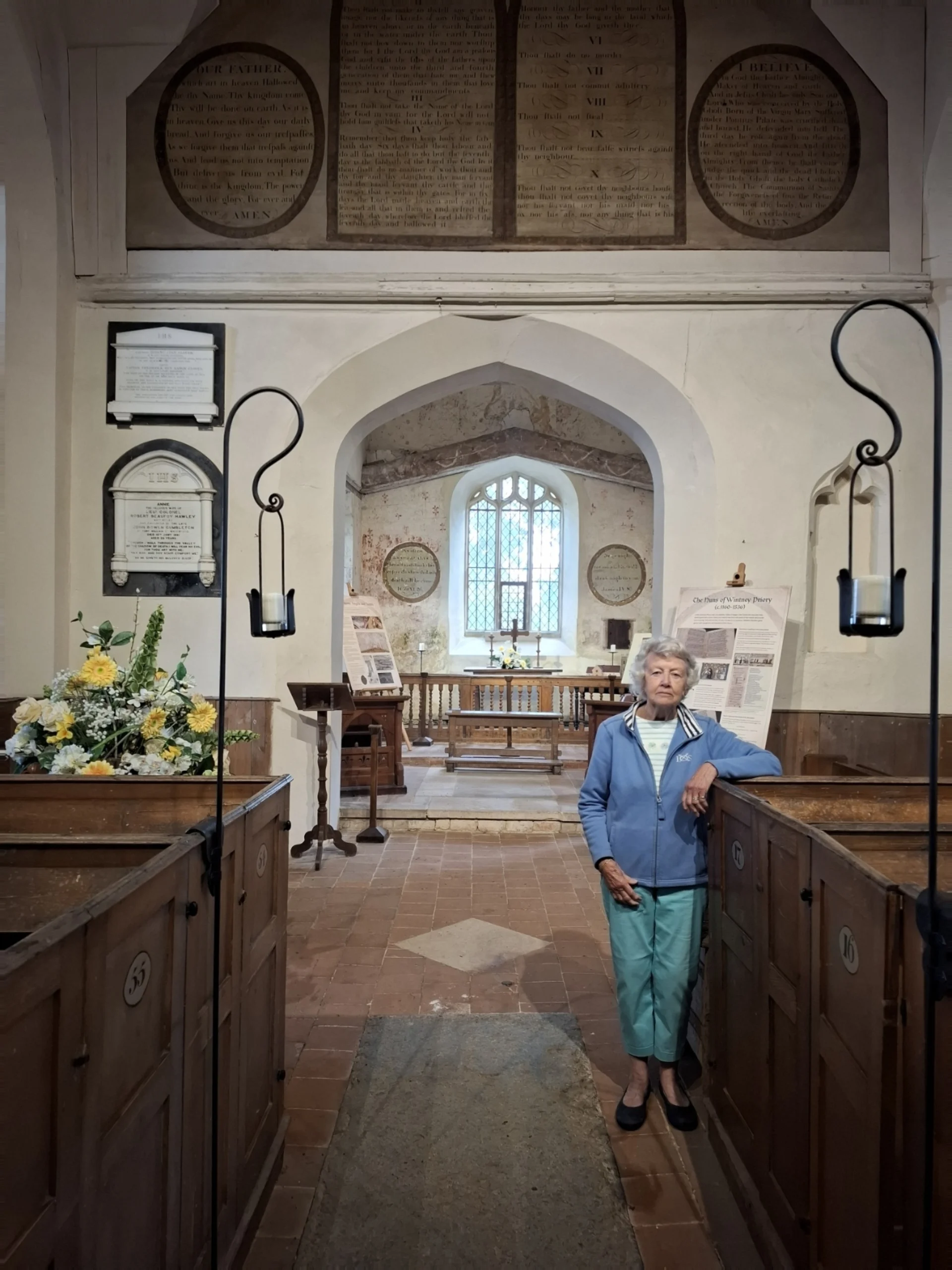 Lindsay Davies inside Hartley Wintney Church