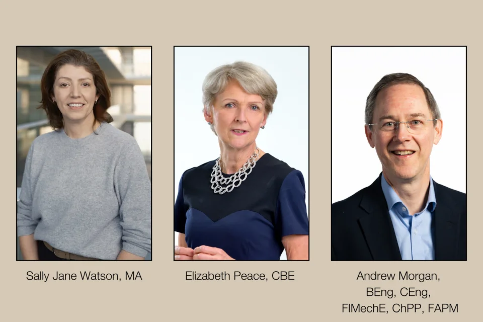 Two images of a man and woman. the woman has Miss Sally Jane Watson underneath. The man has Mr Andrew Morgan underneath.