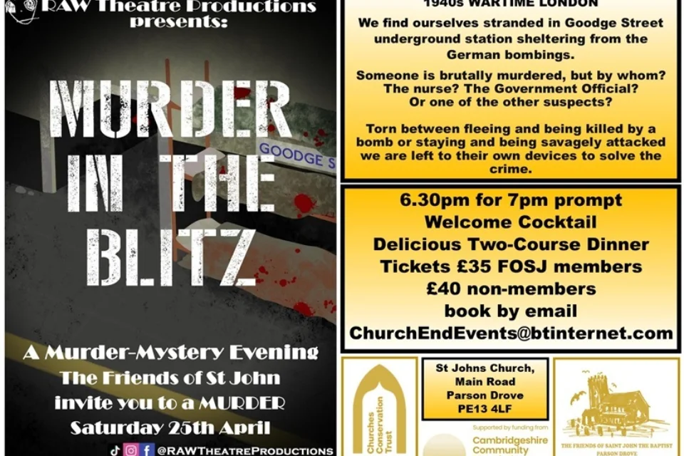 drawing of bunk beds in the underground tube during the blitz.  Text - Murder in the Blitz