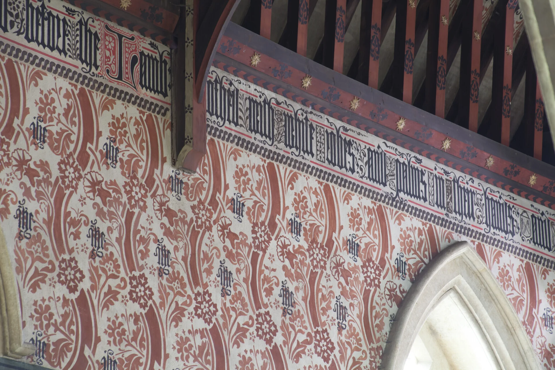 Wall designs at All Saints' Church, Cambridge