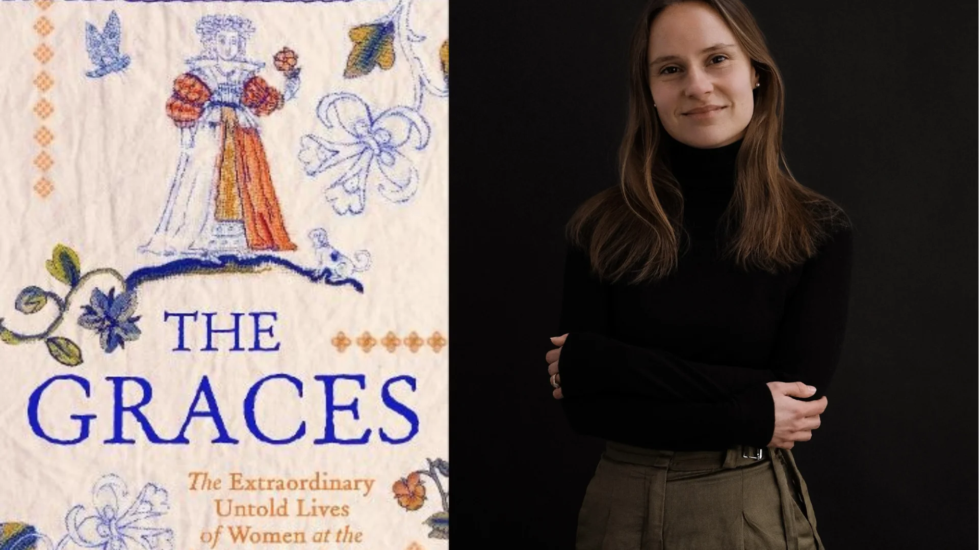 Book "The Graces the extraordinary untold lives of women at the restoration court" and photo of woman