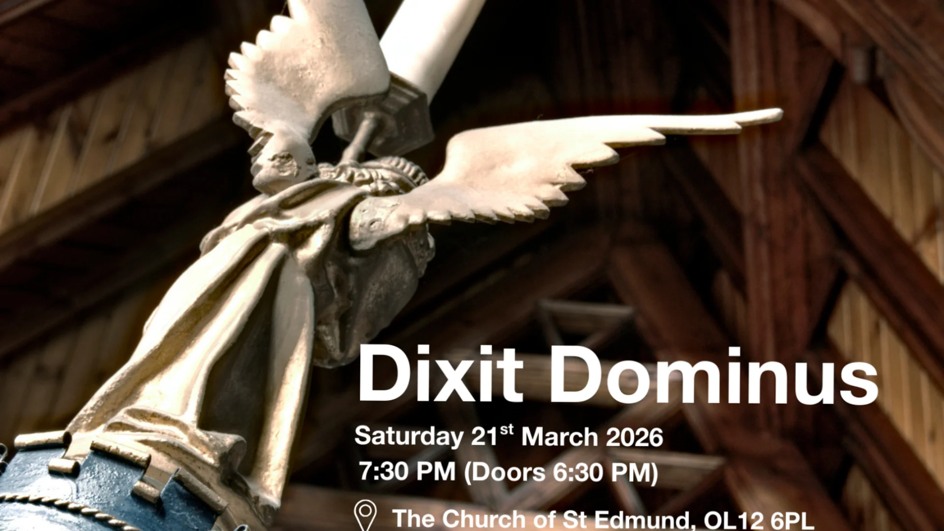 Dixit Dominus
Saturday 21st March
7:30pm (doors 6:30pm)