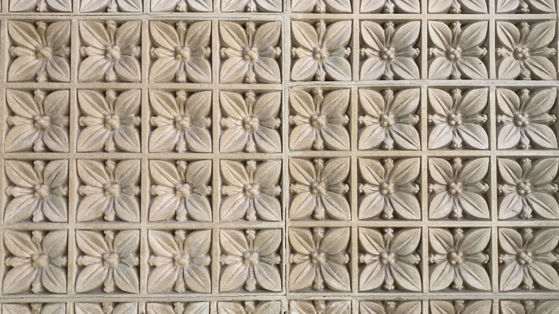 St Marys Church Itchen Stoke wall detail geometric window