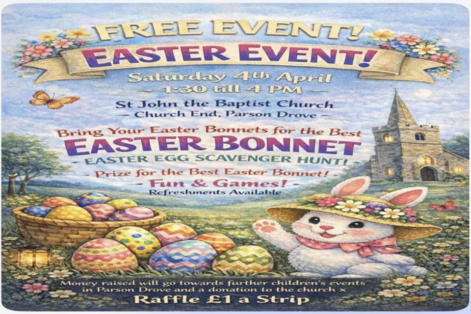 cartoon picture of an easter bunny with multi coloured easter eggs