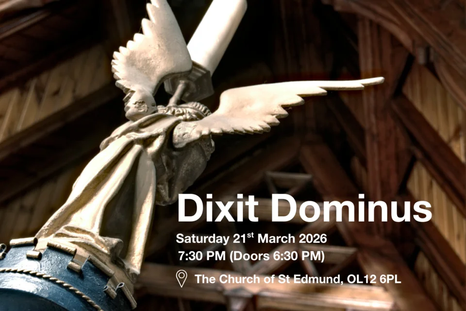 Dixit Dominus
Saturday 21st March
7:30pm (doors 6:30pm)