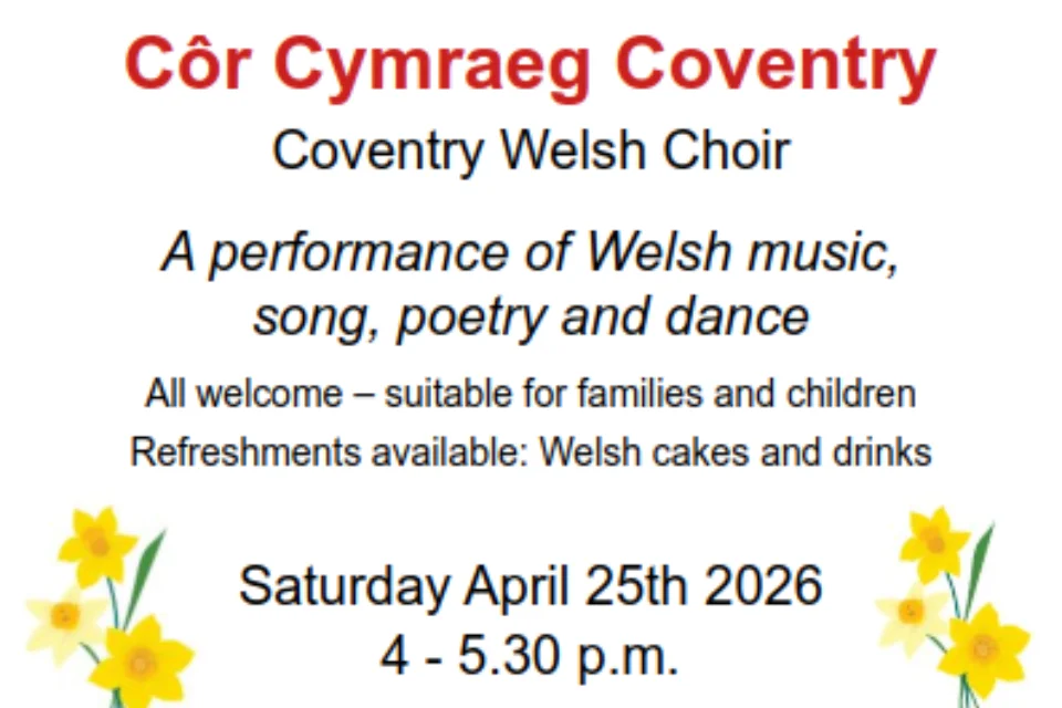 Poster with daffodils