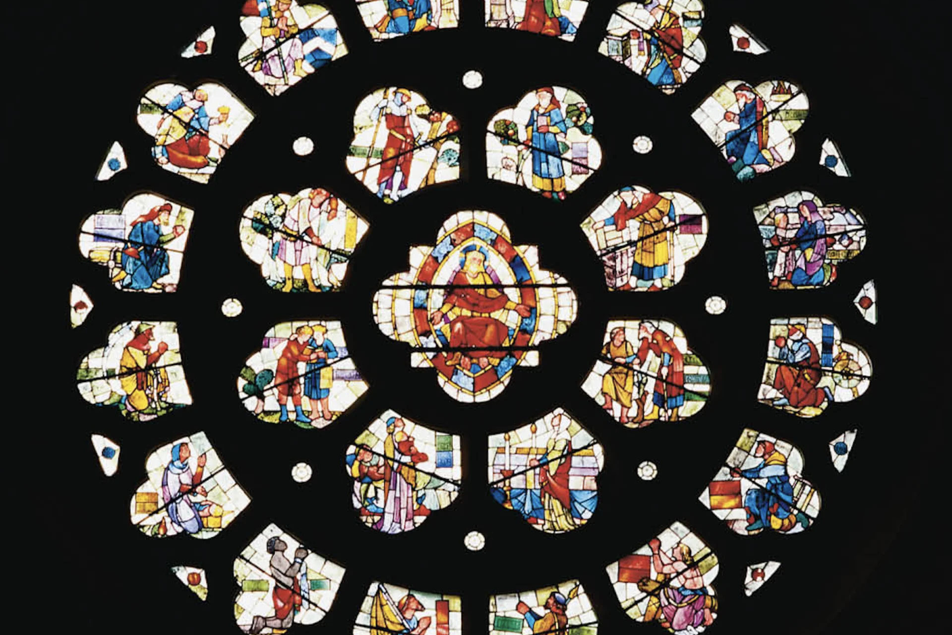 Stained glass at the Church of Christ the Consoler