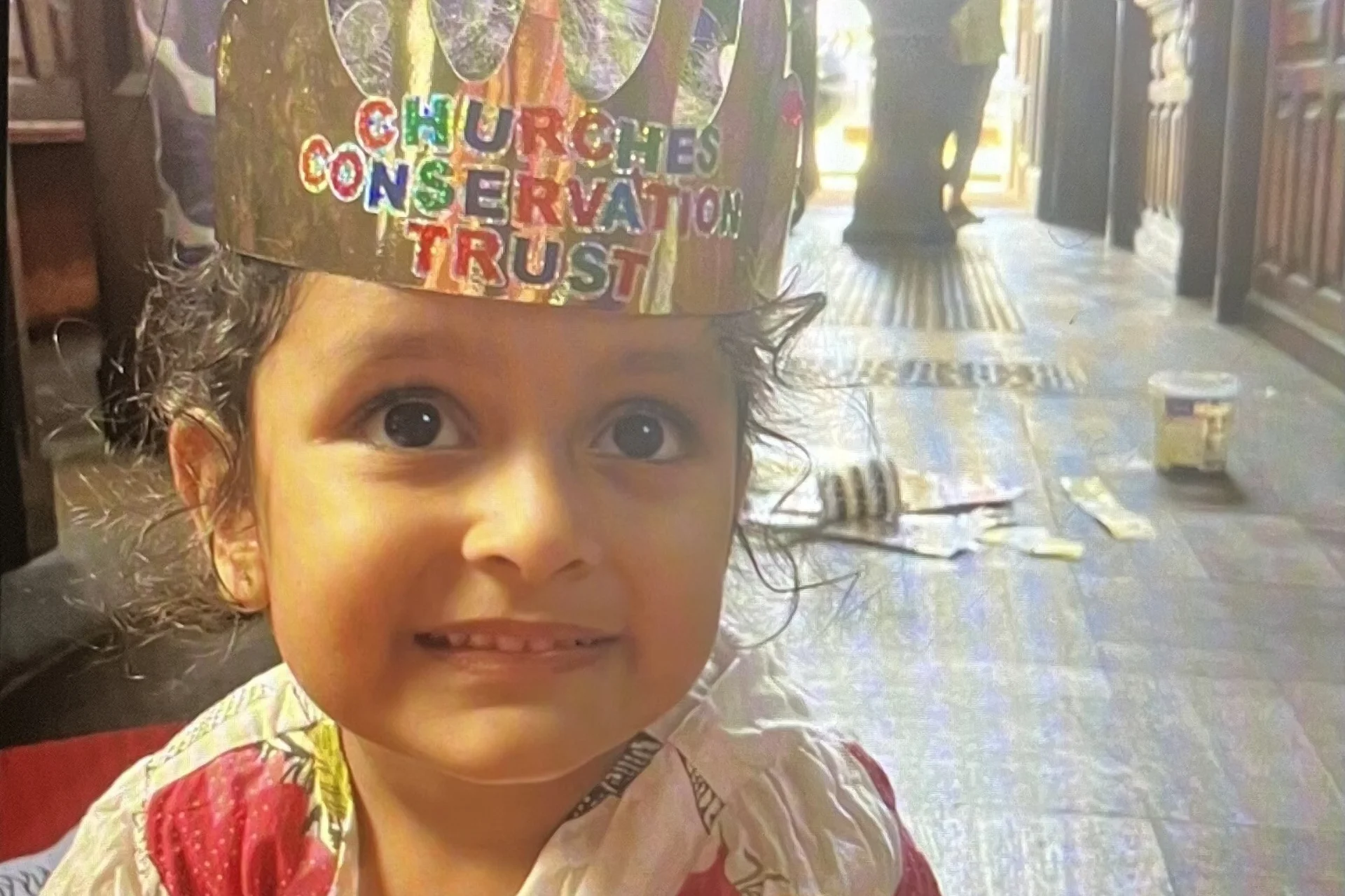 Child wearing a homemade CCT crown