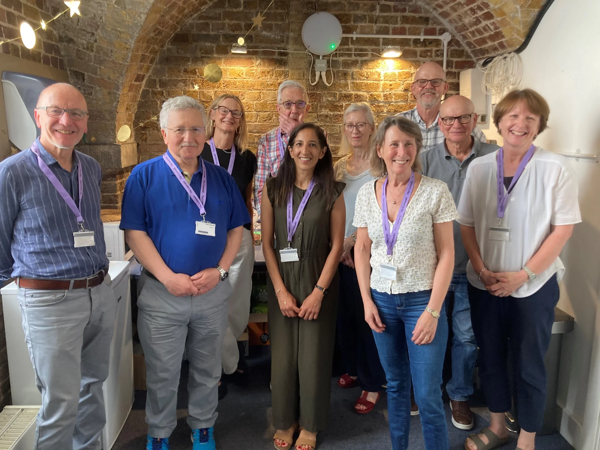 Digitisation volunteers working in the old book library at Somerset House, during Phase 2 of the survey project 2023-24