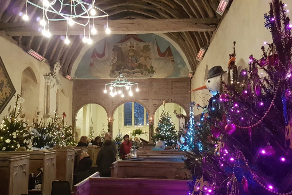 Christmas Tree Festival at Church of The Holy Sepulchre, Warminghurst, West Sussex